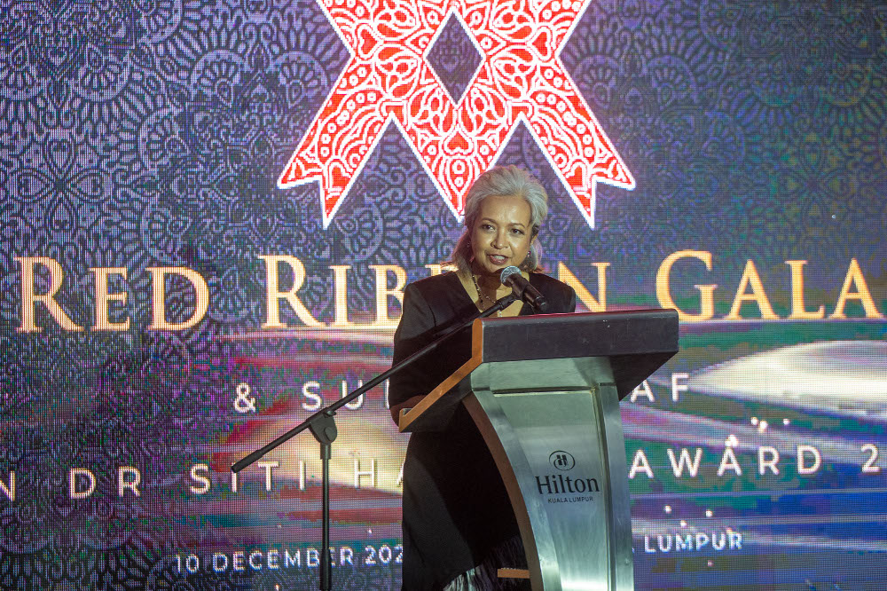 Malaysian AIDS Foundation (MAF) patron Datin Paduka Marina Mahathir during her speech. — Picture by Shafwan Zaidon