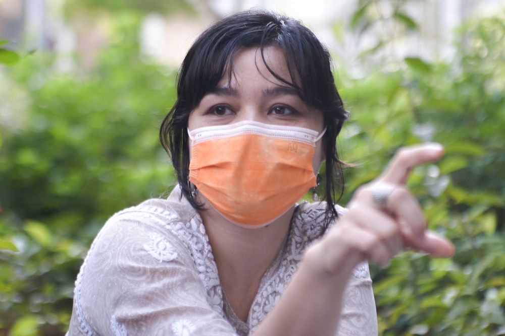 Suriani Kempe, president of Family Frontiers, speaks during an interview with Malay Mail at the National Registration Department in Putrajaya December 29, 2021. u00e2u20acu201d Picture by Miera Zulyana