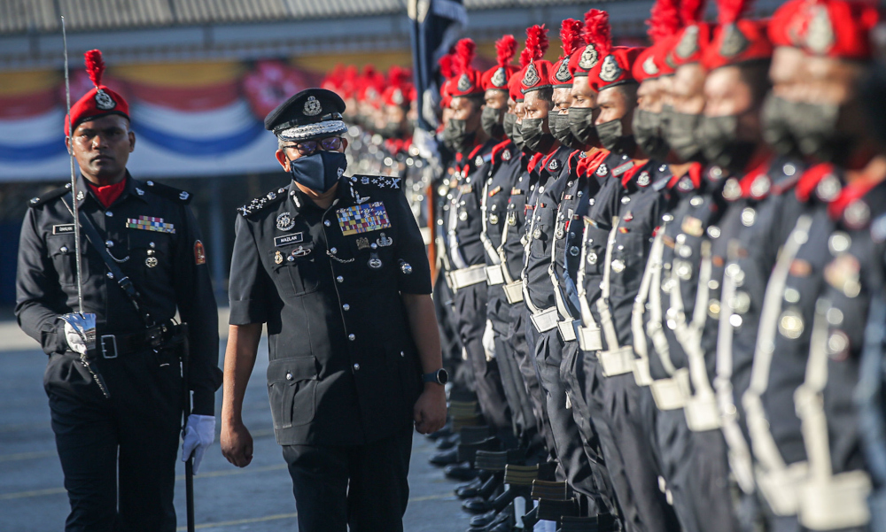 Deputy Inspector-General of Police Datuk Seri Mazlan Lazim at the Perak police headquarters in Ipoh, December 15, 2021. u00e2u20acu201d Farhan Najib