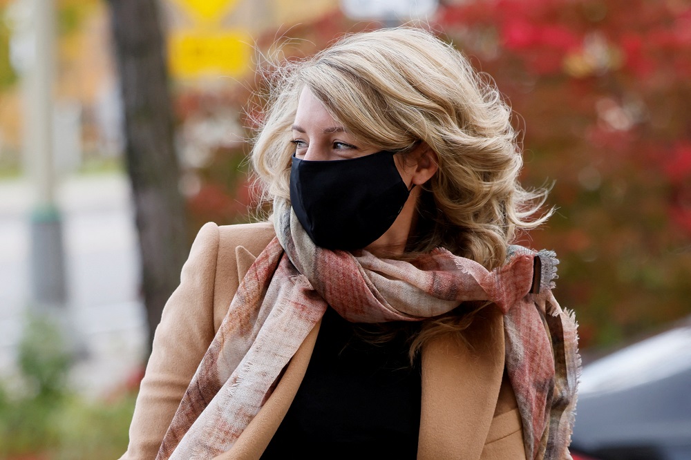 Minister of Foreign Affairs Melanie Joly arrives to a Cabinet meeting in Ottawa, Ontario, Canada October 27, 2021. u00e2u20acu2022 Reuters file pic