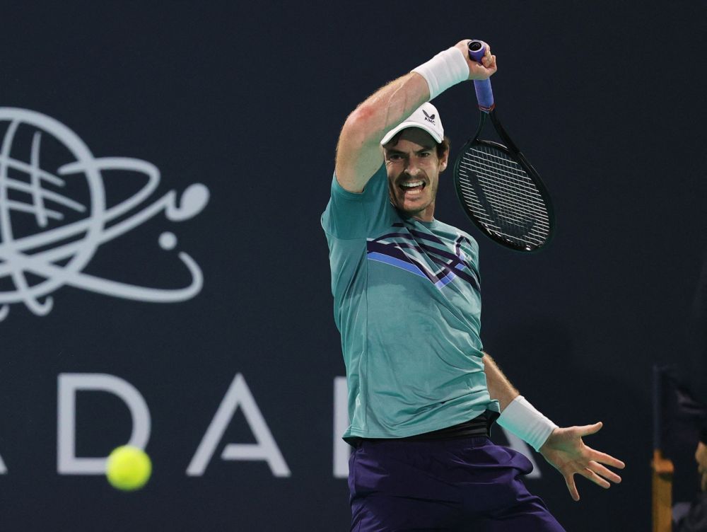 Britain's Andy Murray in action during his quarter final match against Britain's Dan Evans at the Mubadala World Tennis Championship in Abu Dhabi December 16, 2021. u00e2u20acu201d Reuters pic