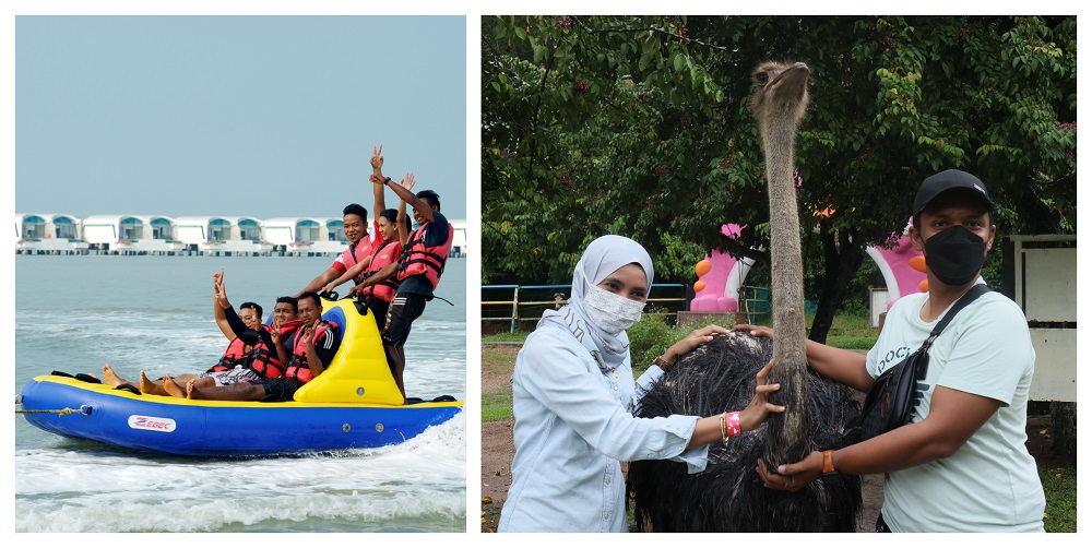 Lexis Hibiscus hotel (left) and PD Ostrich show farm has been receiving an overwhelming number of visitors since the lockdown was lifted. u00e2u20acu2022 Pictures by Mandy Chew and Anne Grace Savitha