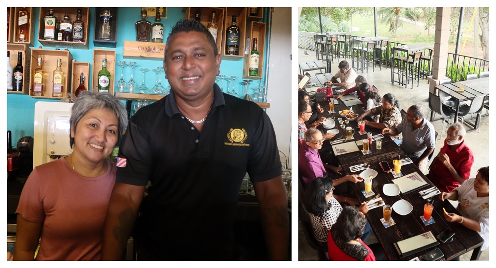 La Playa owner Govinanthan and wife Janice Celia have seen their business skyrocket with visitors crowding in the restaurant even on a weekday. — Picture by Anne Grace Savitha