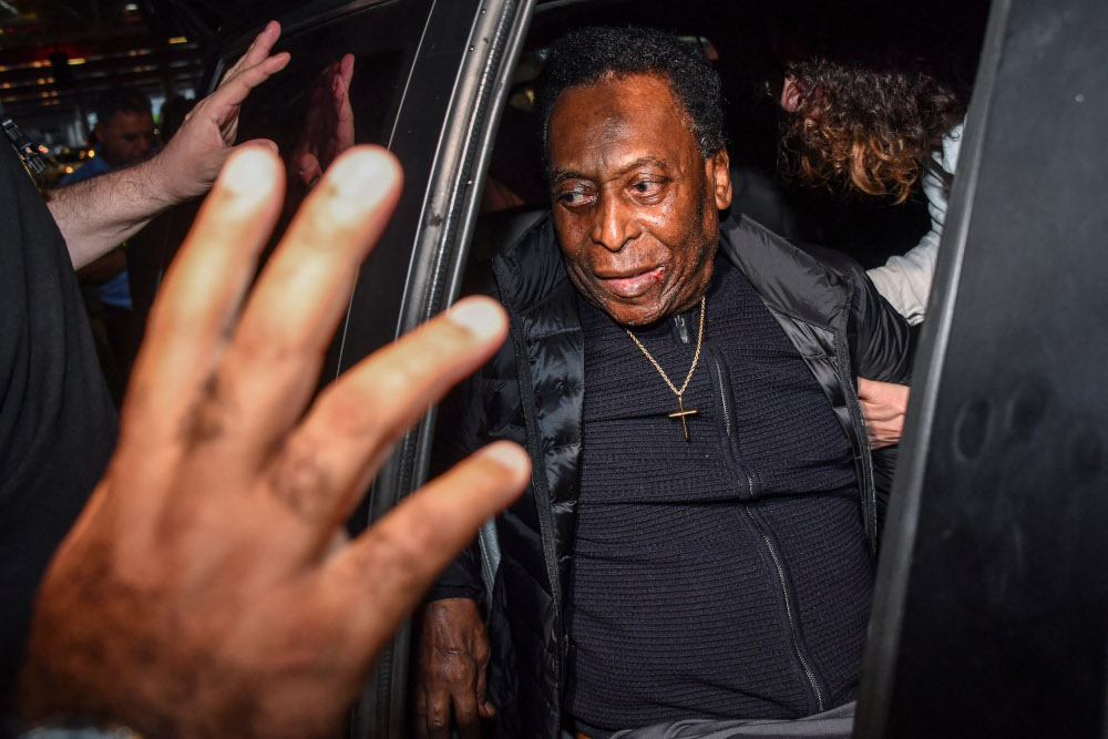 Brazilian football great Edson Arantes do Nascimento, known as Pele, arrives at Guarulhos International Airport, Brazil, April 9, 2019. u00e2u20acu201d AFP pic 
