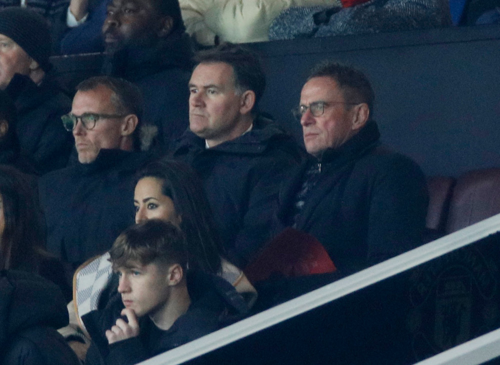 Manchester United interim manager Ralf Rangnick is seen inside the stadium during the match against Arsenal at Old Trafford, Manchester, December 2, 2021. u00e2u20acu201d Reuters pic 