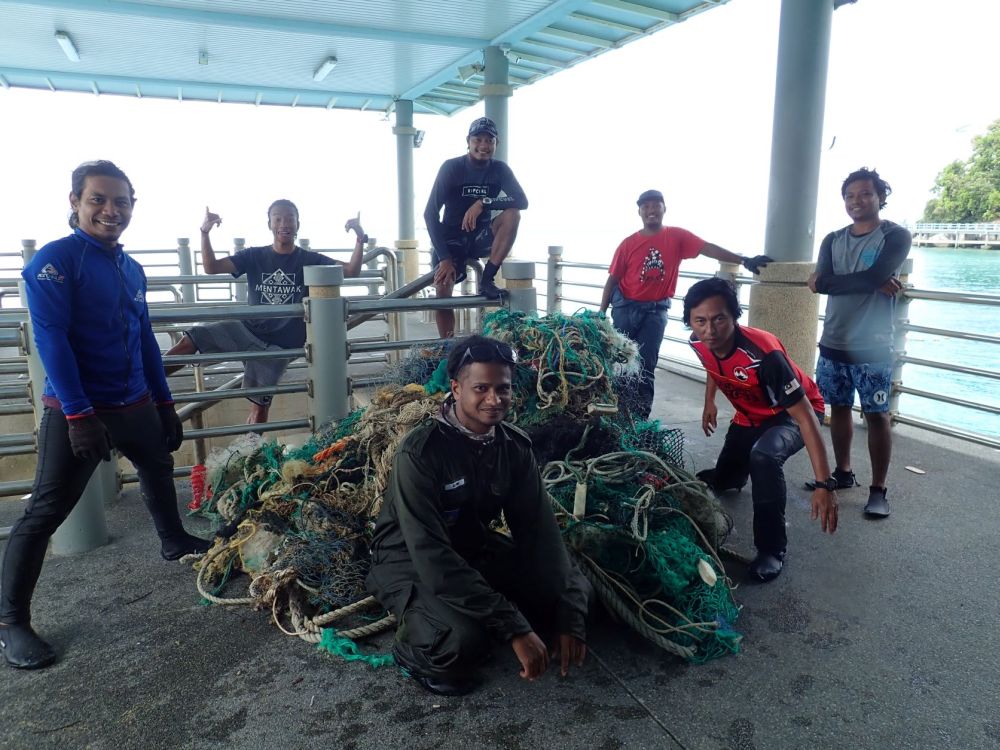 The Tioman Marine Conservation Group removed over 4,000kg of ghost nets this year alone during the pandemic. u00e2u20acu201d  Picture courtesy of Reef Check Malaysian n