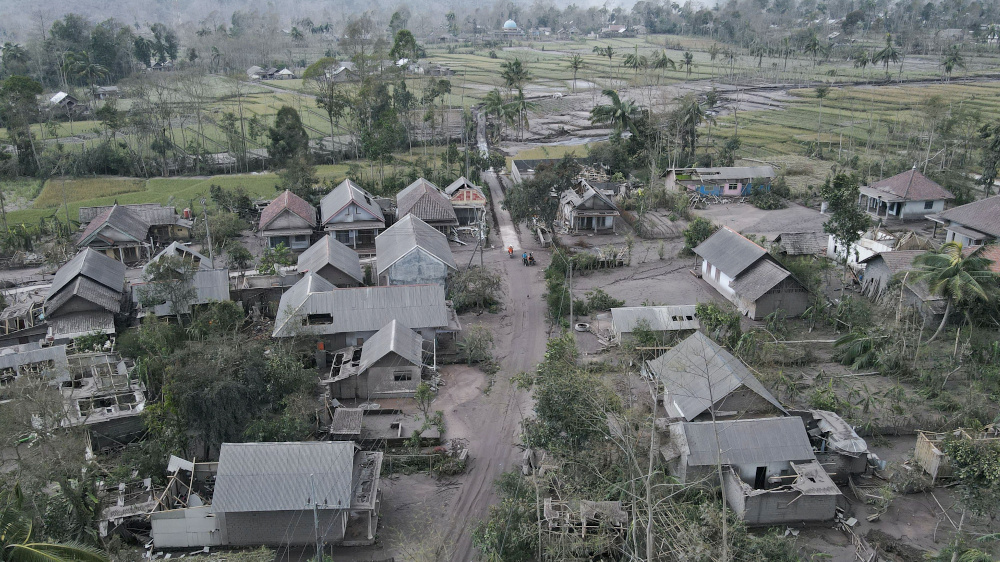 An aerial view of damaged houses at an area affected by the eruption of Mount Semeru volcano in Curah Roboan, Pronojiwo district, Lumajang December 6, 2021. Picture taken with a drone. u00e2u20acu201d Reuters pic