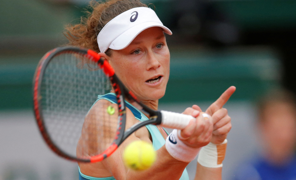 Samantha Stosur of Australia v Tsvetana Pironkova of Bulgaria in Paris, France, June 1, 2016. u00e2u20acu201d Reuters pic 