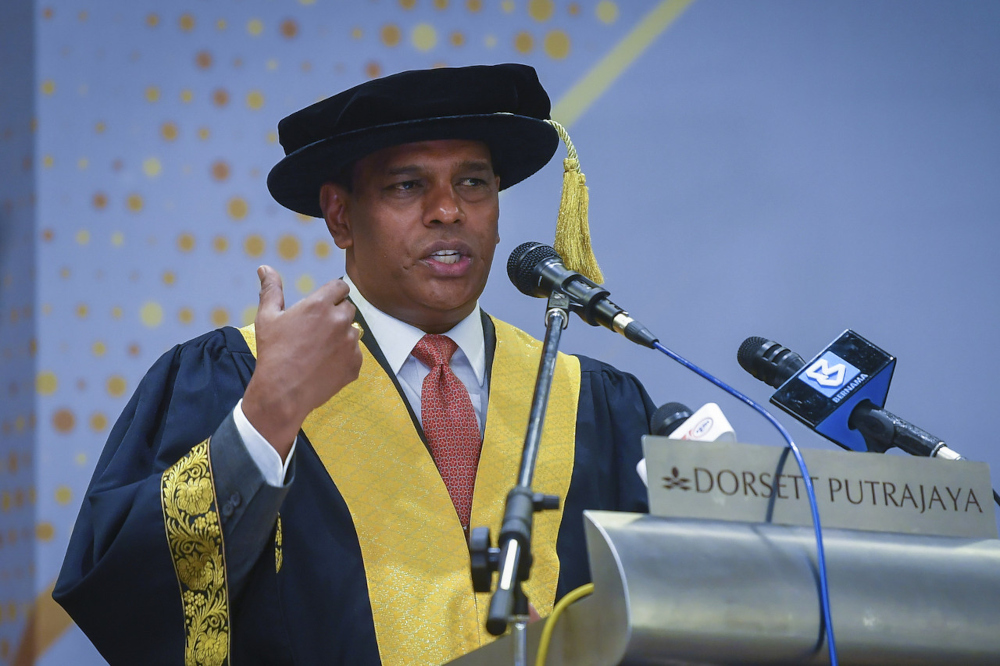Human Resources Minister Datuk Seri M Saravanan speaks at the Certified Disability Management Professional (CDMP) graduation ceremony in Putrajaya, December 16, 2021. u00e2u20acu201d Bernama pic 