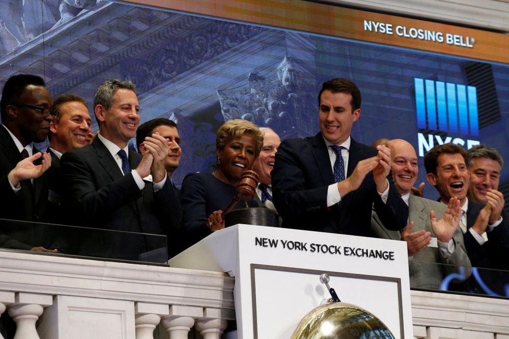 Bowen (centre), who is already a member of the boards of ICE and the NYSE, served from 2014 to 2017 as a commissioner at the Commodity Futures Trading Commission overseeing futures markets. u00e2u20acu201d Reuters pic