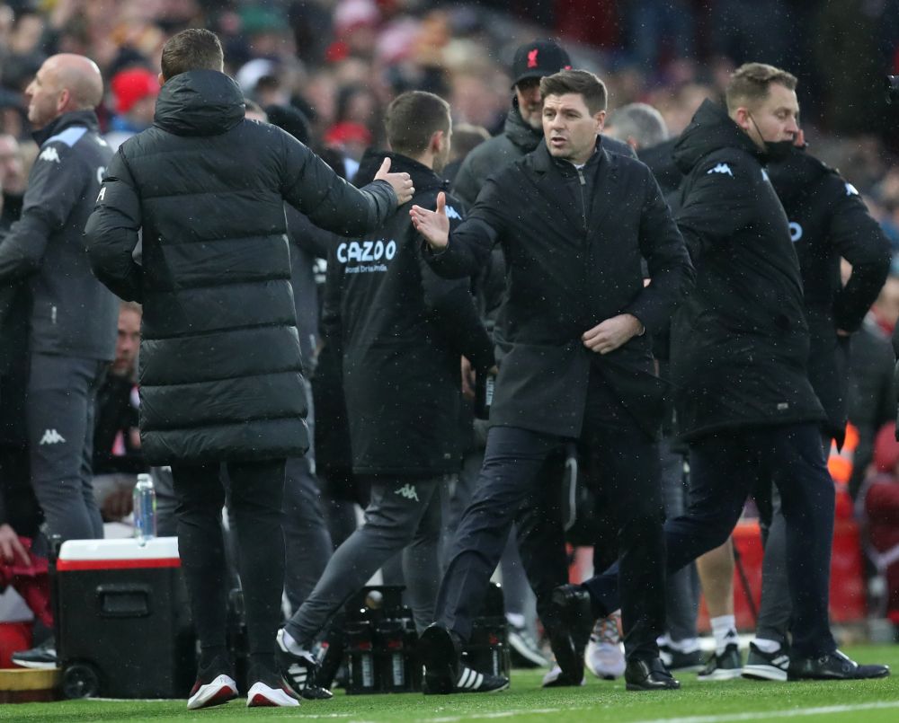 Aston Villa manager Steven Gerrard before the match against Liverpool at Anfield, Liverpool December 11, 2021. u00e2u20acu201d Reuters pic