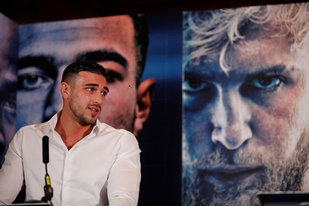 Boxer Tommy Fury speaks during the press conference at The Landmark hotel, London August 3, 2021. u00e2u20acu201d Reuters picnn