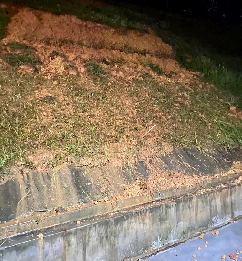 The erosion on the slope is seen after yesterdayu00e2u20acu2122s downpour in the Tropicana Golf and Country Resorts near Petaling Jaya, December 19, 2021. u00e2u20acu201d Picture courtesy of Ng
