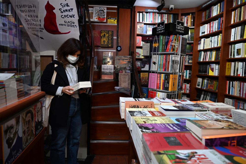 nTurkish doctorate student Gulfer Ulas visits a bookstore on istiklal avenue in Istanbul on December 6, 2021. u00e2u20acu201d AFP picn