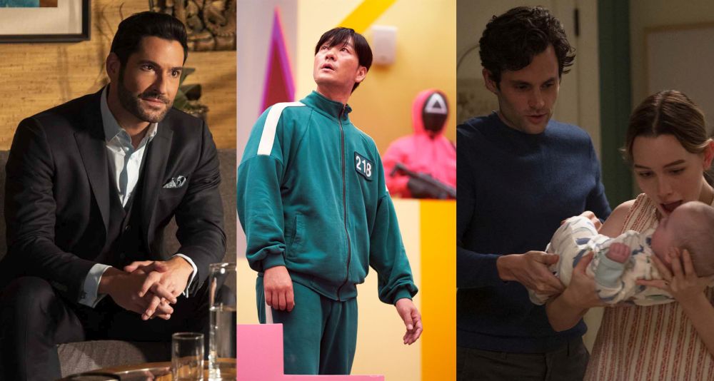 u00e2u20acu02dcLuciferu00e2u20acu2122, u00e2u20acu02dcSquid Gameu00e2u20acu2122 and u00e2u20acu02dcYouu00e2u20acu2122 (from left to right) are among the favorite currently airing TV series of Americans and Canadians age 13 to 39. u00e2u20acu201d ETX Studio pic