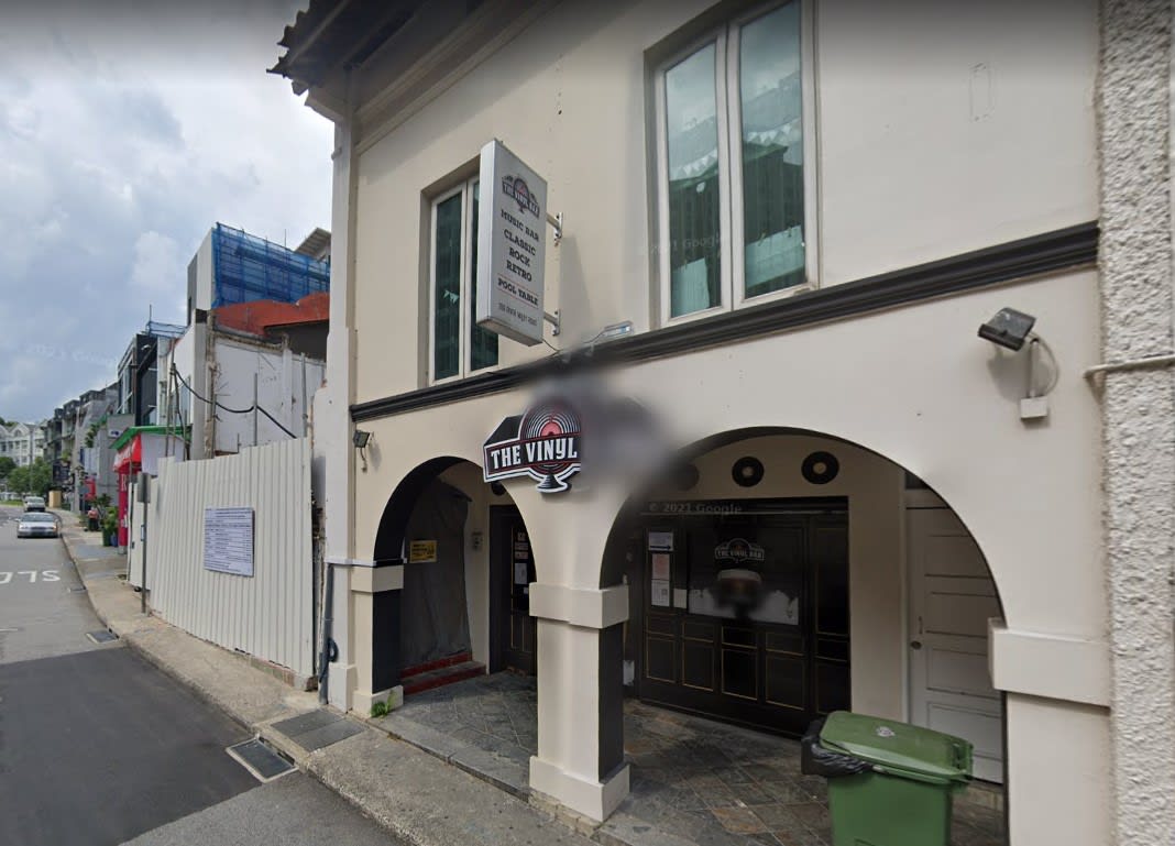 A colleague of an infected American traveller likely spread the coronavirus to others at The Vinyl Bar, the Ministry of Health said. u00e2u20acu201d Google Maps pic via TODAY