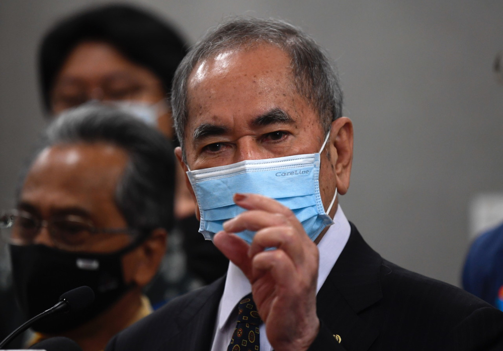 Minister in the Prime Ministeru00e2u20acu2122s Department (Parliament and Law) Datuk Seri Wan Junaidi Tuanku Jaafar at a press conference after attending the Dewan Negara Conference at Parliament Building, December 23, 2021. u00e2u20acu201d Bernama pic 