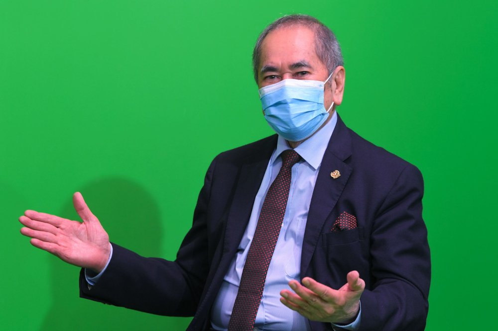 Minister in the Prime Ministeru00e2u20acu2122s Department (Parliament and Law), Datuk Seri Wan Junaidi Tuanku Jaafar during an interview session via Buletin Bernama in Kuala Lumpur, December 7, 2021. u00e2u20acu201d Bernama pic 