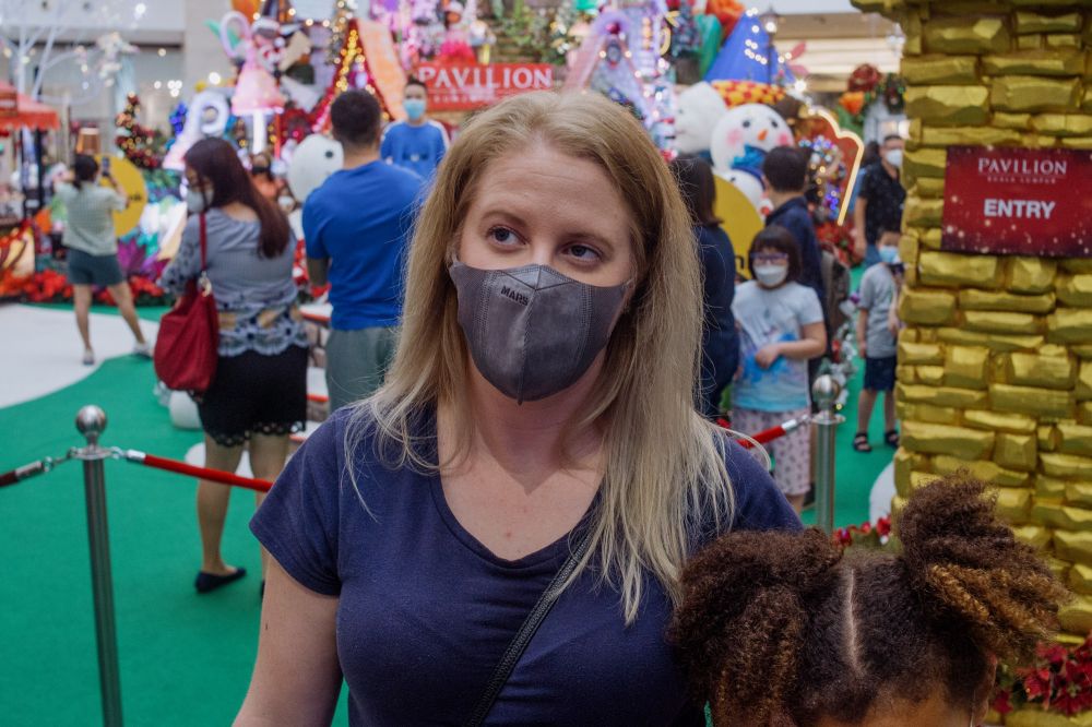 Teacher Jemma Perry speaks to Malay Mail at Pavilion Kuala Lumpur December 23, 2021. — Picture by Shafwan Zaidon