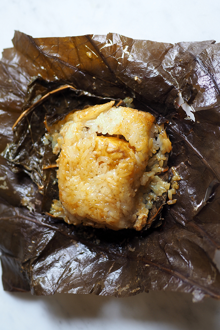 Their Hong Kong-style glutinous rice is fragrant when steamed in the lotus leaf.