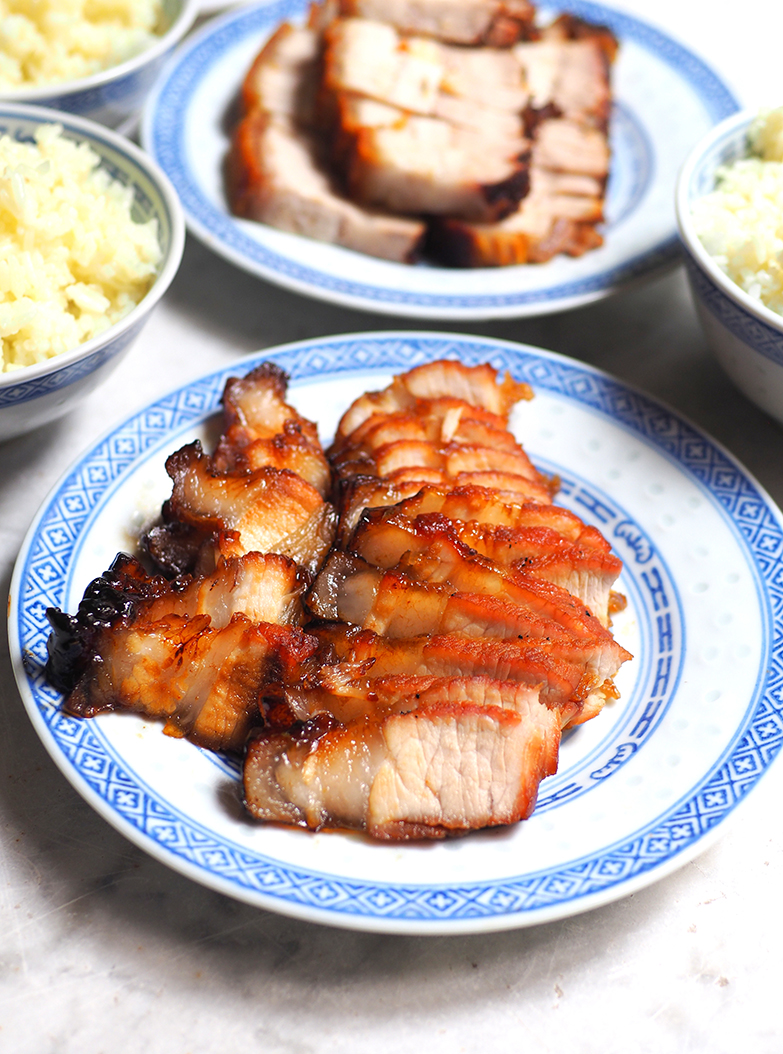 The 'char siu' is tender but salty rather than sweet tasting.
