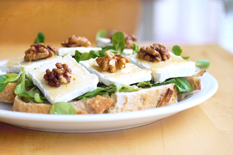 An open faced sandwich tantalises the senses with its visuals.