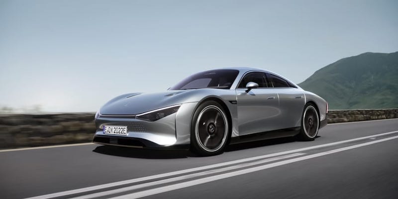 The Mercedes-Benz Vision EQXX concept boasts a record 1,000-km range for an electric vehicle. u00e2u20acu201d Picture courtesy of Daimler
