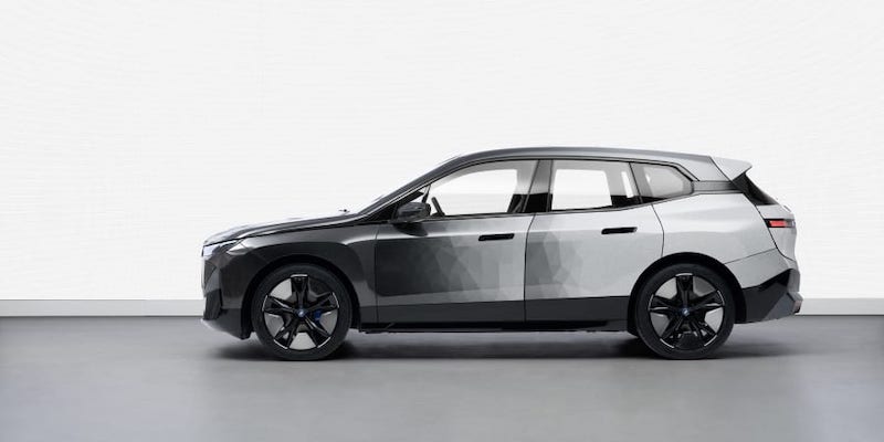 This BMW iX Flow E Ink concept car changes colour, from white to black and vice versa, all at the touch of a button. u00e2u20acu201d Picture courtesy of BMW
