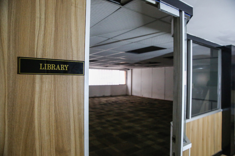 The building has a huge space for a library. — Picture by Yusof Mat Isa