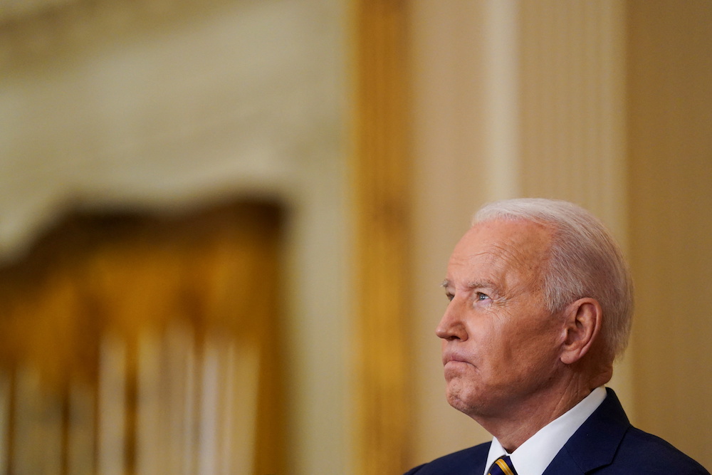 US President Joe Biden holds a formal news conference in the East Room of the White House, in Washington, DC January 19, 2022. u00e2u20acu201d Reuters pic