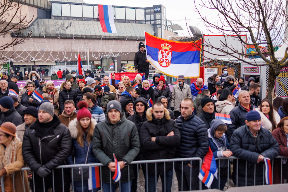 People hold Serbian and Republika Srpska flags during parade celebrations to mark their autonomous Serb Republic's national holiday, in Banja Luka, Bosnia and Herzegovina, January 9, 2022. u00e2u20acu201d Reuters pic