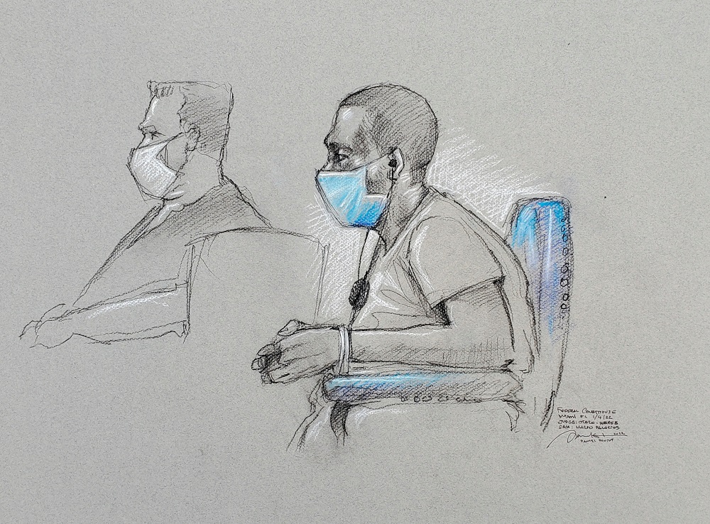 Mario Antonio Palacios, 43, appears in court in Miami, Florida January 4, 2022 in this courtroom sketch. u00e2u20acu201d Picture by Daniel Pontet/Handout via Reuters