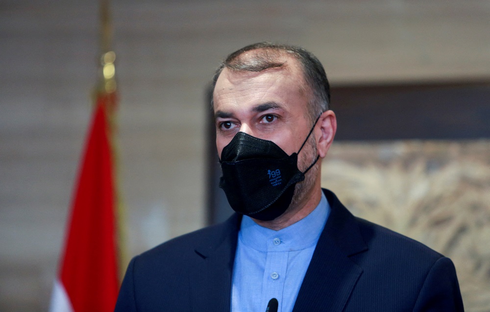 Iranian Foreign Minister Hossein Amirabdollahian is seen during a news conference in Beirut, Lebanon October 7, 2021. u00e2u20acu201d Reuters pic