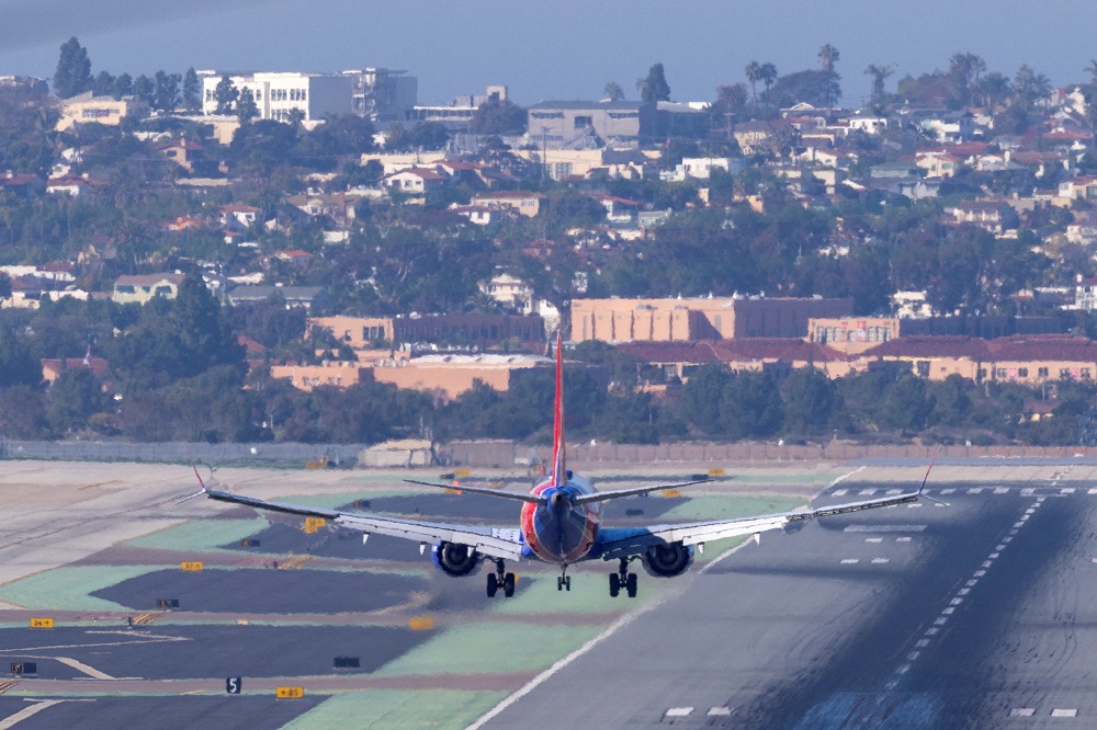 A Southwest Airlines plane approaches to land at San Diego International Airport in San Diego, California January 6, 2022. u00e2u20acu201d Reuters pic