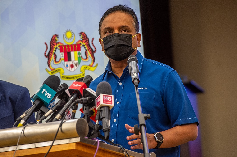 Minister of Housing and Local Government Datuk Seri Reezal Merican speaks to the media during a press conference in Putrajaya January 10, 2022. u00e2u20acu201d Picture by Shafwan Zaidon