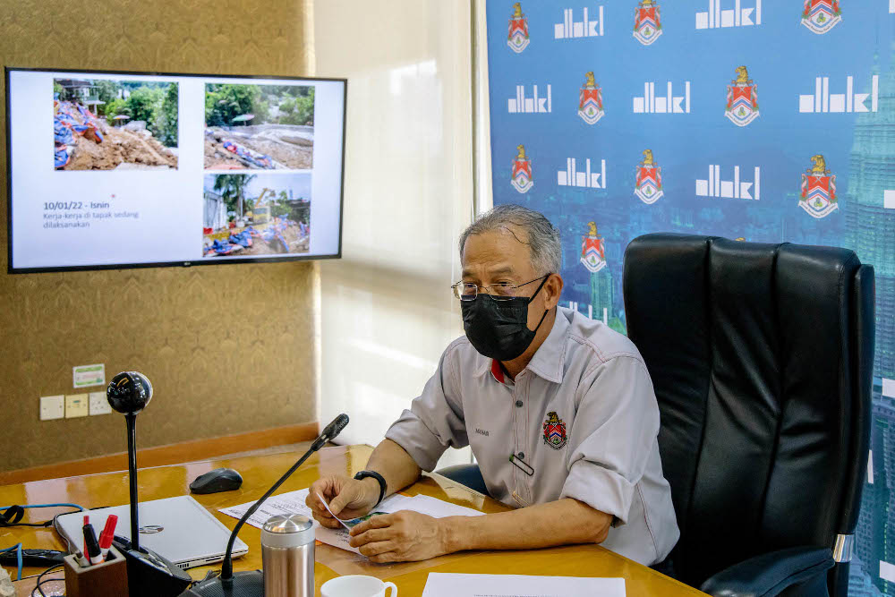 Kuala Lumpur mayor Datuk Seri Mahadi Che Ngah speaks during an interview with Malay Mail at Menara DBKL in Kuala Lumpur January 12, 2022. u00e2u20acu201d Picture by Firdaus Latif