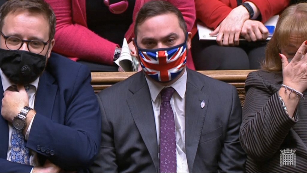 A video grab from footage broadcast by the UK Parliament's Parliamentary Recording Unit (PRU) shows Labour MP for Bury South, Christian Wakeford, in the House of Commons in London on January 19, 2022. u00e2u20acu201d AFP pic