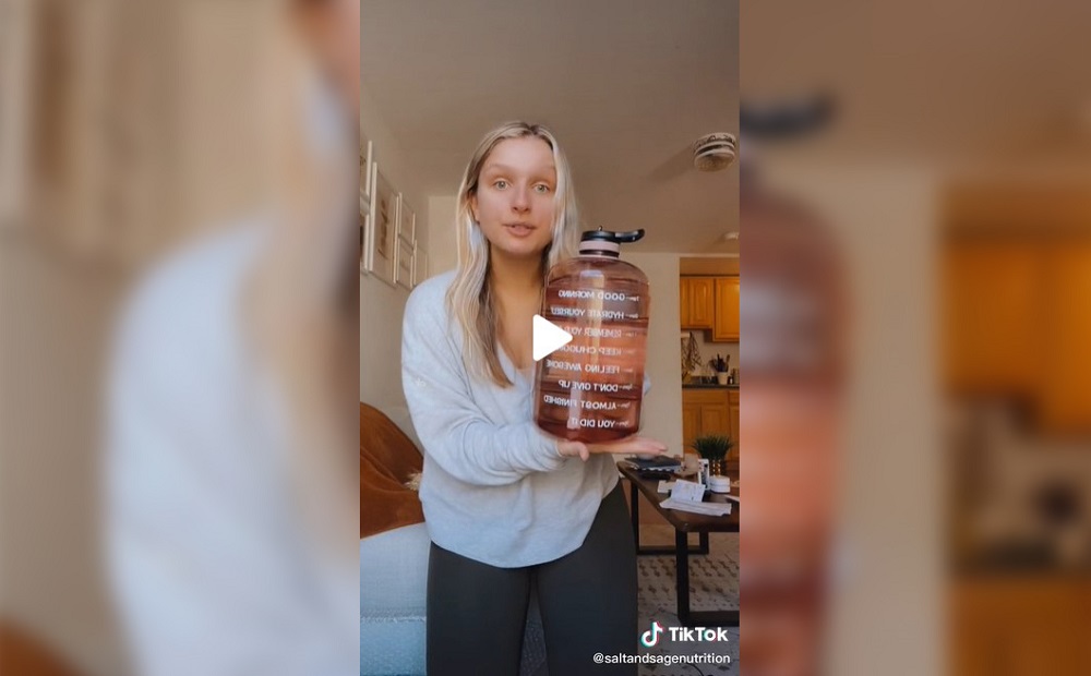New York dietician shares her so-called miracle hangover lemonade on TikTok. u00e2u20acu201d Screen capture via TikTok/ saltandsagenutrition