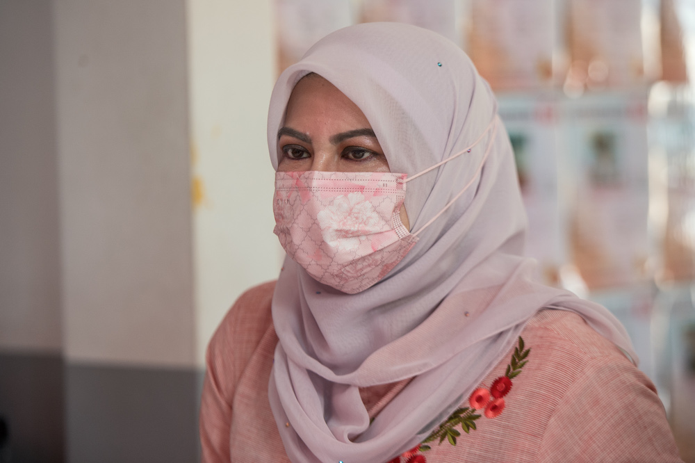 Women, Family and Community Development Minister Datuk Seri Rina Mohd Harun attends a programme at Chean Ai Disabled Welfare Association in Kelana Jaya January 29, 2022. u00e2u20acu201d Picture by Shafwan Zaidon