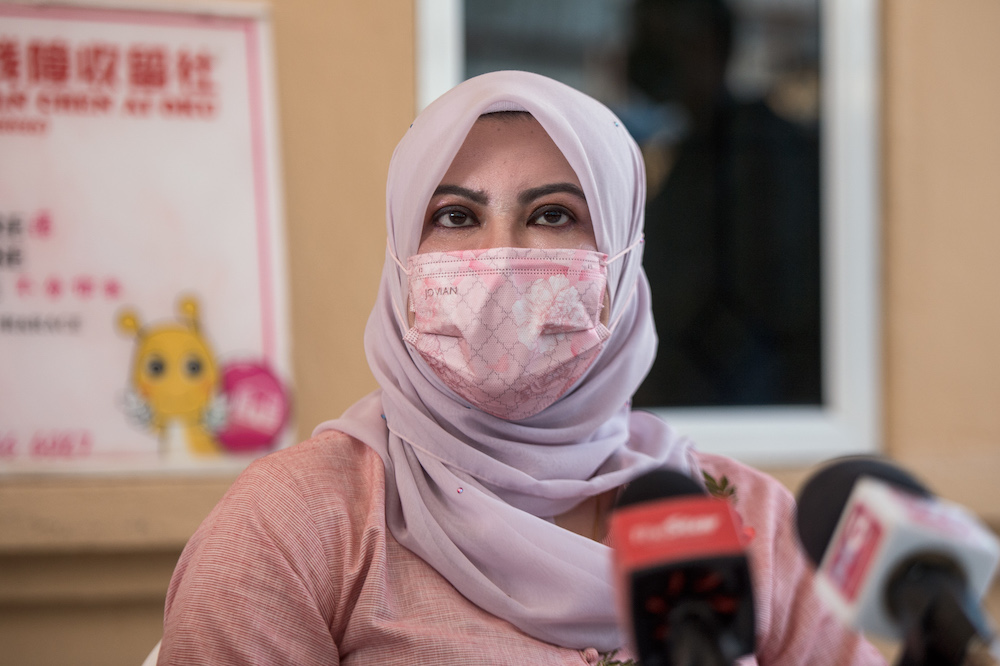 Women, Family and Community Development Minister Datuk Seri Rina Mohd Harun attends a programme at Chean Ai Disabled Welfare Association in Kelana Jaya January 29, 2022. u00e2u20acu201d Picture by Shafwan Zaidon