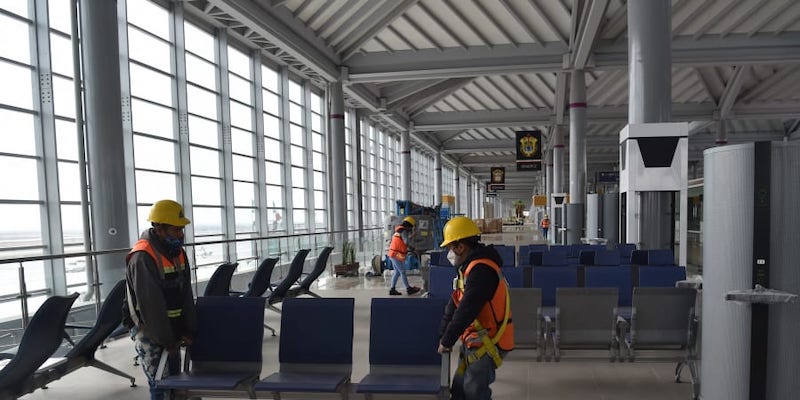 View of the construction site of the new international airport which will be called 'General Felipe Angeles' at the Santa Lucia Air Force Base in Zumpango, near Mexico City. u00e2u20acu201d AFP pic