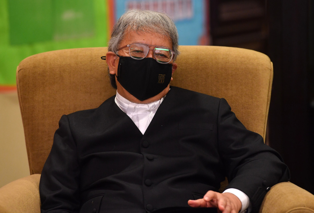 Chief Judge of Sabah and Sarawak Tan Sri Abang Iskandar Abang Hashim at the Opening of the Legal Year 2022 ceremony at the Palace of Justice in Putrajaya, January 14, 2022. u00e2u20acu201d Bernama pic 