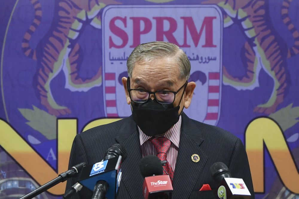 Anti-Corruption Advisory Board chairman Tan Sri Abu Zahar Ujang speaks to the media during a press conference at the MACC's headquarters in Putrajaya January 11, 2022. u00e2u20acu201d Bernama pic
