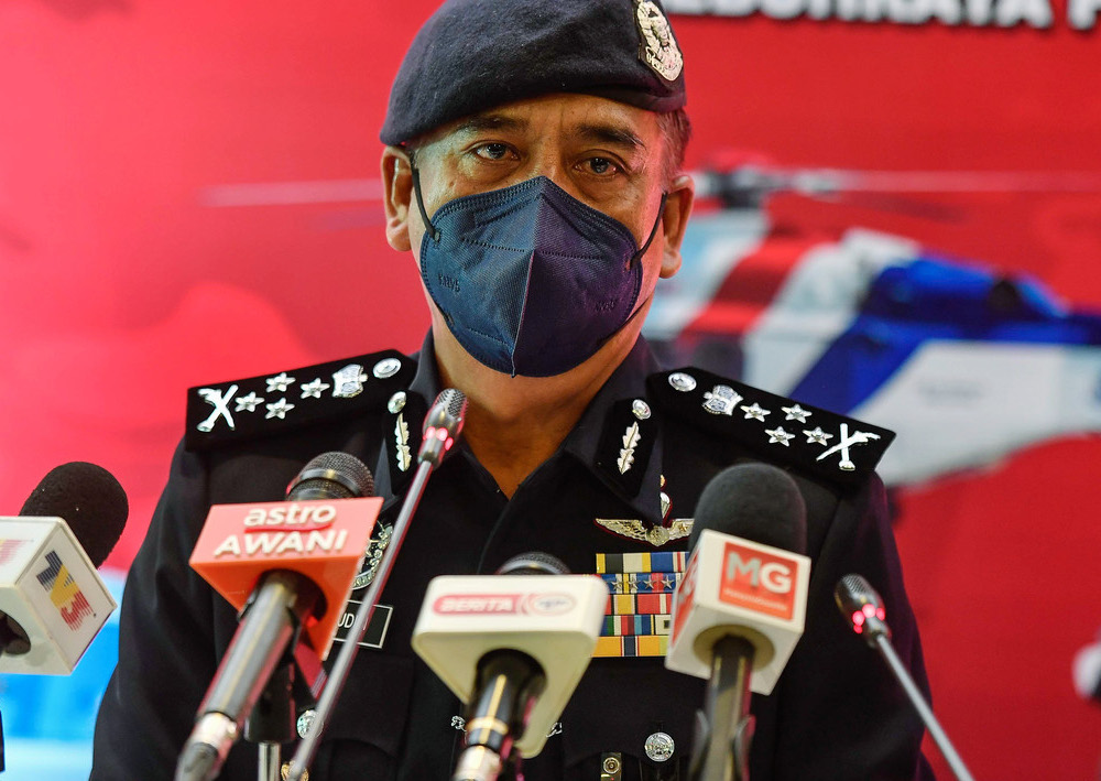 Deputy Inspector-General of Police Datuk Razarudin Husain speaks at a press conference after the launch of the Ops Selamat 17 held in conjunction with the Chinese New Year in Sungai Buloh, January 24, 2022. u00e2u20acu201d Bernama pic 