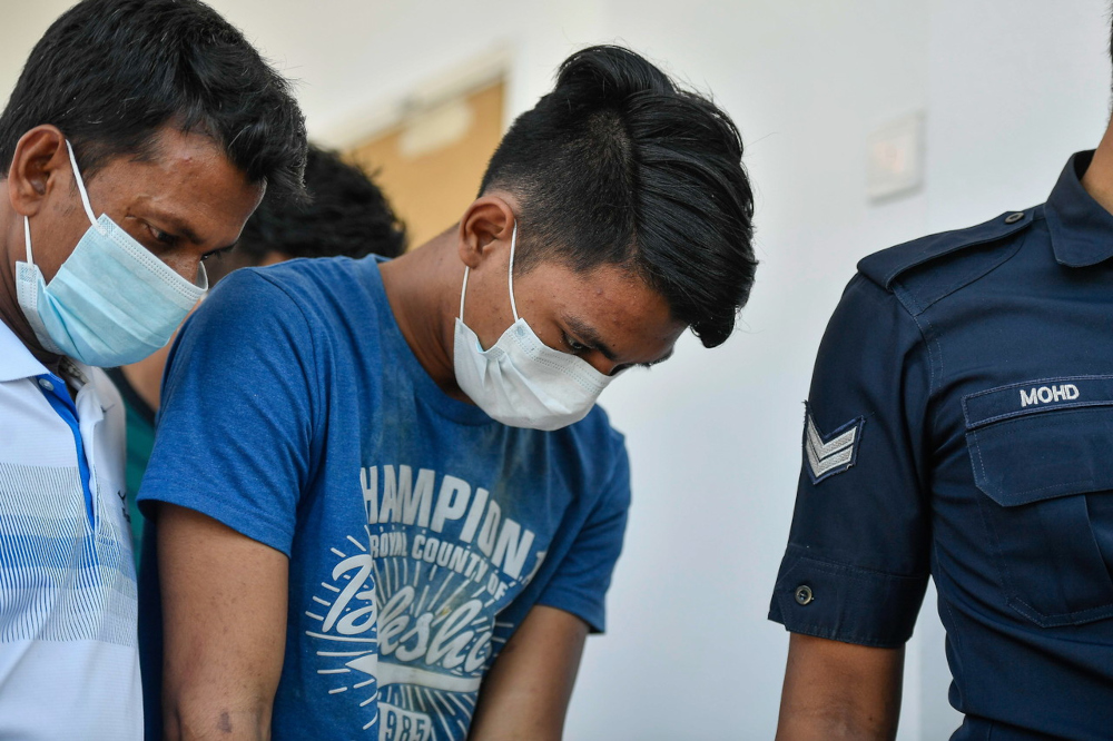 Daniel Iskandar, 19, he pleaded guilty to attempting to steal the box from the Al Islahiah Mosque by dragging and hiding it in the body bathing room at the mosque in Kuang, Rawang, at 11.58pm on January 8. u00e2u20acu201d Bernama pic
