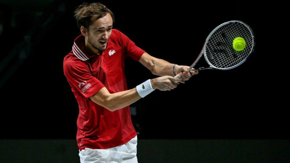 Russiau00e2u20acu2122s world number two Daniil Medvedev (pictured) was stunned by Franceu00e2u20acu2122s Ugo Humbert u00e2u20acu201d AFP pic