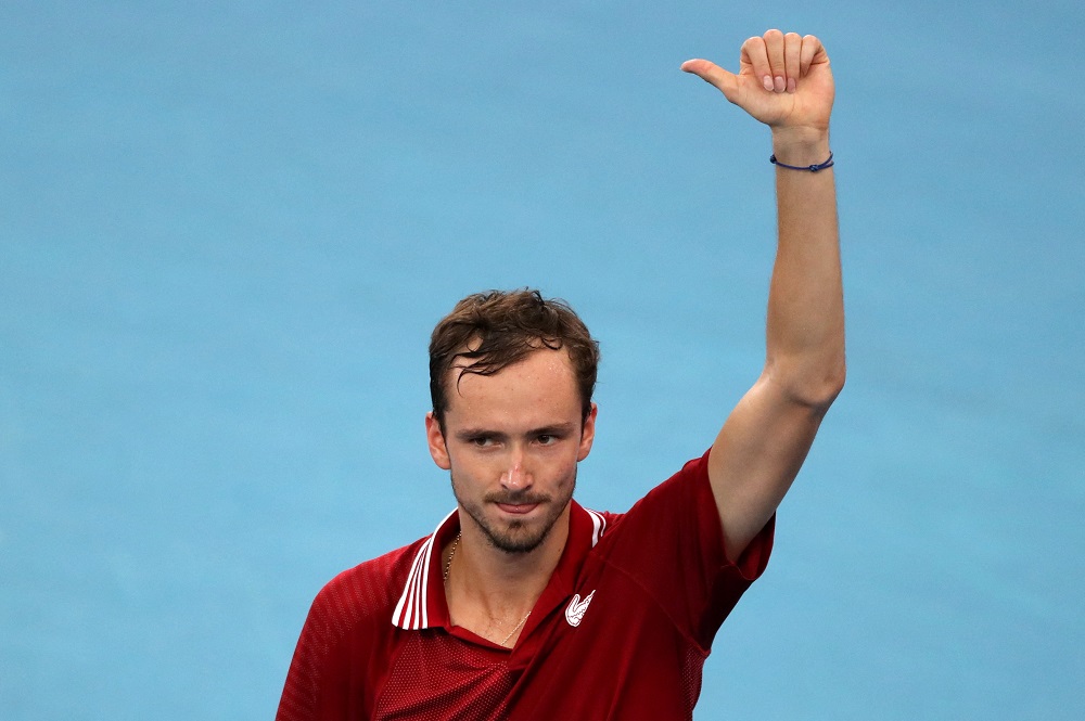 Russia's Daniil Medvedev celebrates winning his semi-final match against Canada's Felix Auger-Aliassime in Sydney January 8, 2022. u00e2u20acu201d Reuters pic