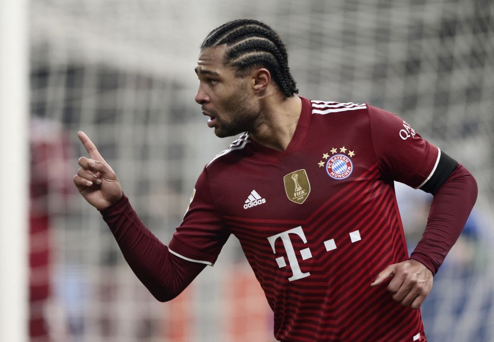 Bayern Munich's Serge Gnabry celebrates scoring their fourth goal against Hertha Berlin at Olympiastadion, Berlin January 23, 2022. u00e2u20acu201d Reuters picnn