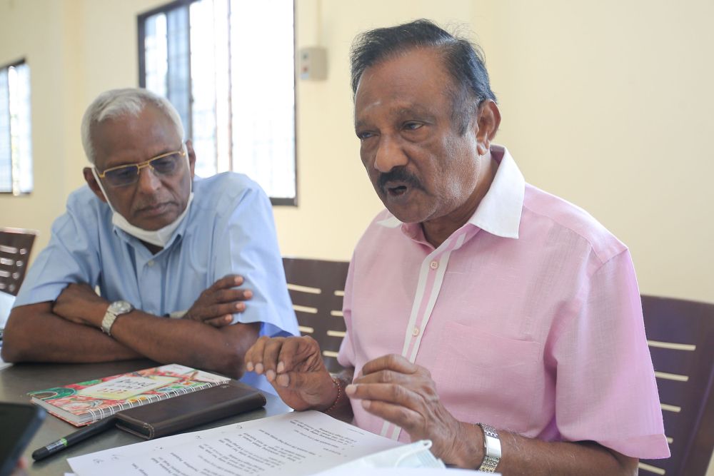 Ipoh Hindu Devasthana Paripalana Sabah president M. Vivekananda speaks to Malay Mail during an interview in Ipoh January 13, 2022. — Picture by Farhan Najiib