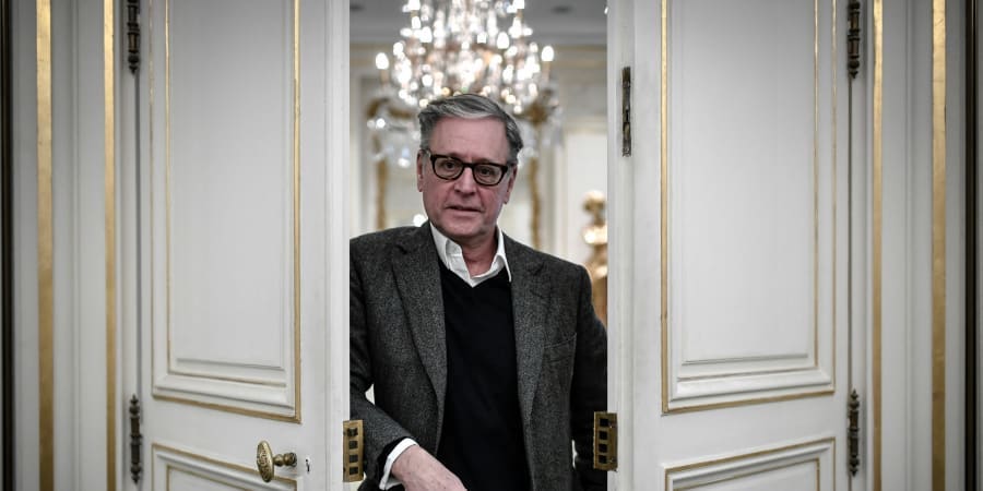 President of the Fondation Berge-Saint Laurent and husband of late co-founder of fashion house Yves Saint-Laurent, Pierre Berge, Madison Cox, poses during a photo session at the Yves Saint Laurent museum. u00e2u20acu201d ETX Studio picnn